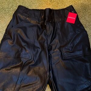 Brand New! SPANX Women's Leather Like Joggers.
Never worn!